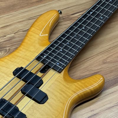 Yamaha TRB5P Amber Improved w/ John East Buffer preamp and better electronics image 10