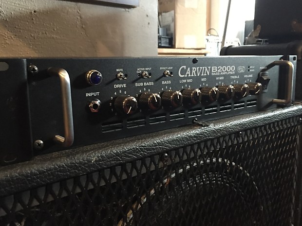 Carvin B2000 Mono Block Bass Amp Head 2000's Black | Reverb