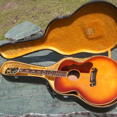 Greco Canda 404 J200 style guitar 1972 Sunburst+Original Hard Case FREE image 1