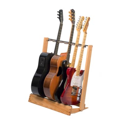 String Swing Multiple Guitar Hanger - Wall Mounted Guitar Holder for  Acoustic & Electric Guitars - 5 Heavy Duty Padded Hangers & Black Walnut  Slatwall