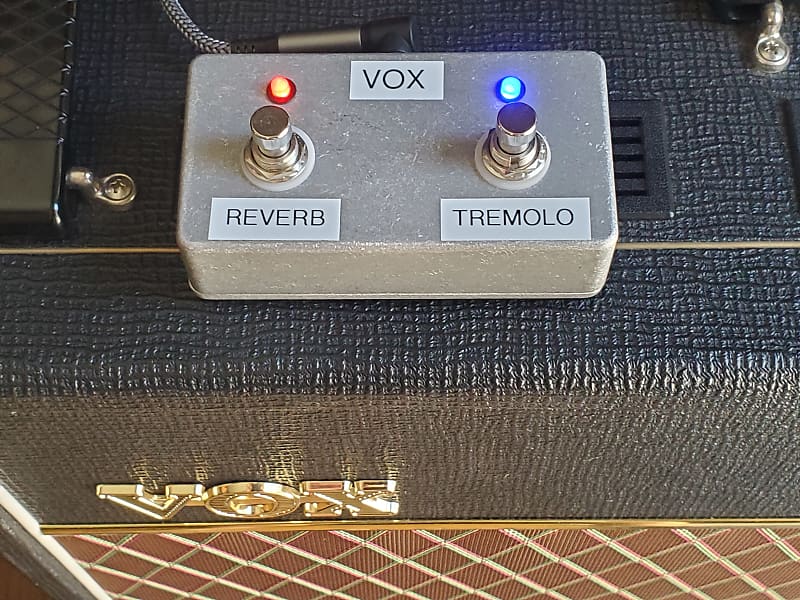 Custom AC15 or AC30 Red/Blue LED 2-Button Footswitch For Vox | Reverb