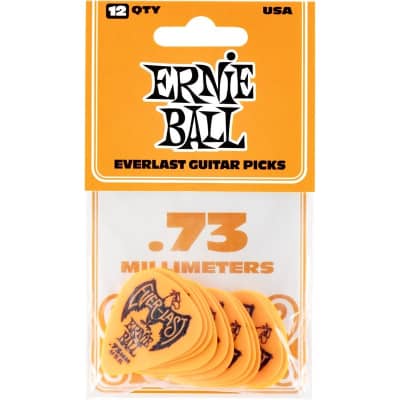 Ernie Ball 9190 Everlast Pick, .73mm, Orange, 12 Pack image 2