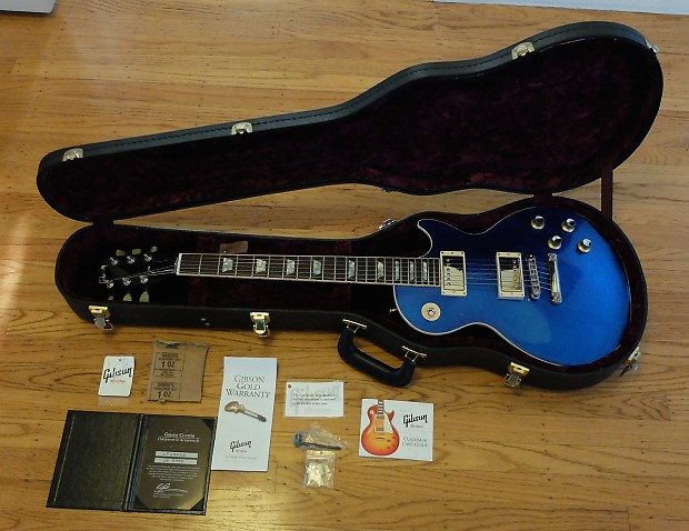 Gibson Custom Shop 2008 Les Paul, Blue Sparkle Finish image 1