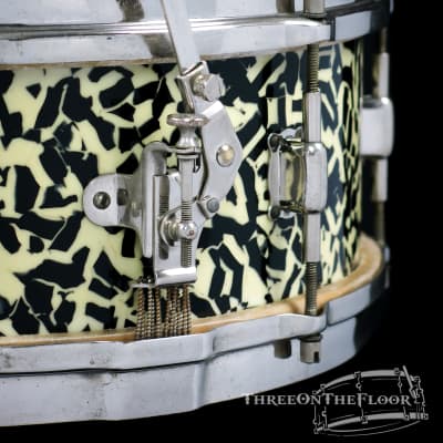 1930s Leedy Black Onyx Professional Model 'Separate Tension' Snare Drum :  5 x 14 image 10