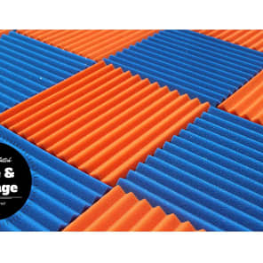 Acoustic Foam Panels - Bulk 1 Inch Thick Studio Foam Tiles - Blue Color - 48 Square Feet image 5