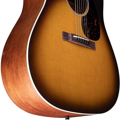 Martin Guitar DSS-17 Acoustic Guitar with Soft-Shell Case, Sitka Spruce and Mahogany Construction, Satin Finish, 000-14 Fret Slope Shoulder, and Modified Low Oval Neck Shape, Whiskey Sunset image 3