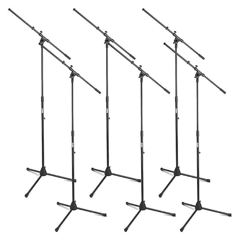 On-Stage MS7701B Euro Boom Microphone Stand 6-pack - 6 Tripod | Reverb