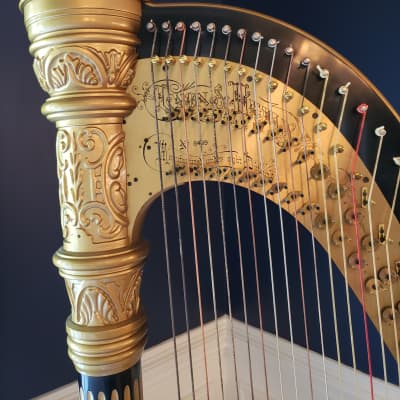 Lyon and Healy Style 17 Ebony Bronze semi-Grand Harp image 6
