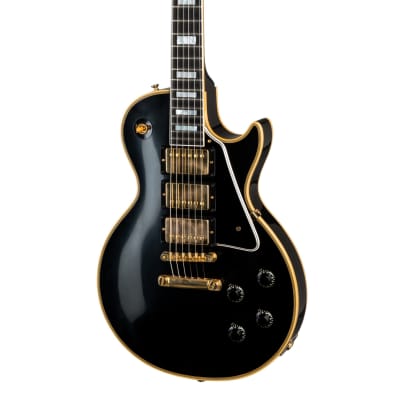 Gibson 1957 Les Paul Custom Reissue 3 Pickup Electric Guitar in VOS Ebony for sale