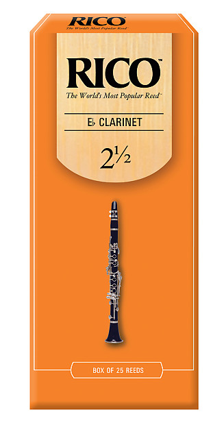 Rico RBA2525 Eb Clarinet Reeds - Strength 2.5 (25-Pack) image 1