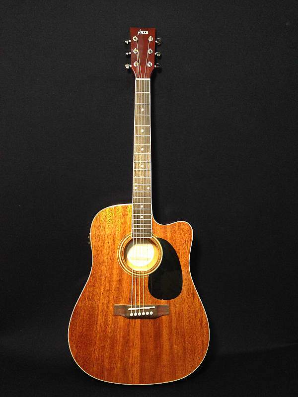 Haze F631BCEQMS Thin Body Acoustic Guitar, EQ, Cutaway + Free Gig Bag, Picks image 1
