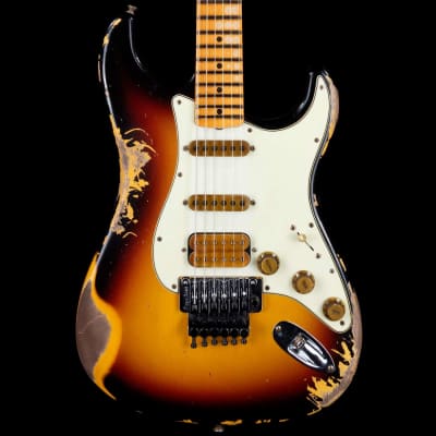 Fender Custom Shop Alley Cat Stratocaster Heavy Relic HSS Floyd Rose Maple Board 3-Tone Sunburst image 2