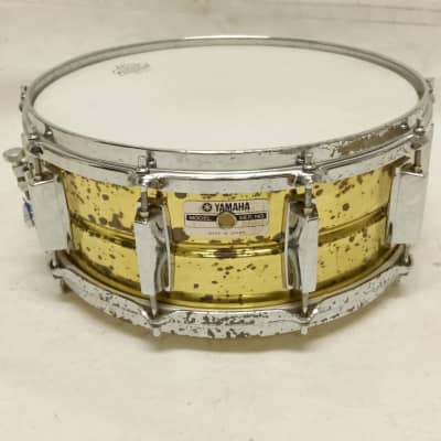 Yamaha SD495 Seamless Natural Brass Snare Drum 5.5x14"Vintage90 Recording Custom