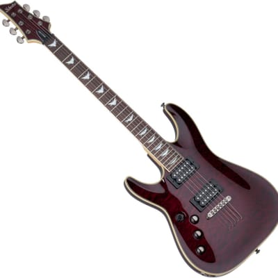 Schecter Omen Extreme-6 Left-Handed Electric Guitar in Black Cherry Finish image 4
