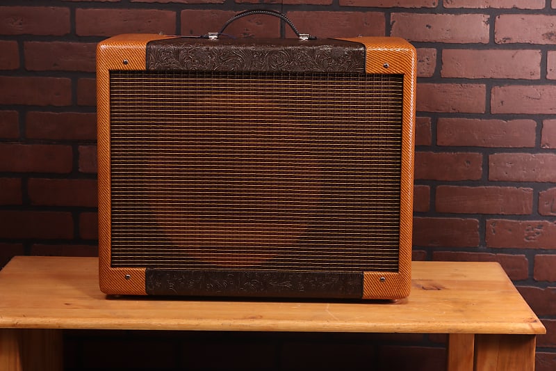Two Tone Tweed Narrow panel 5e3 /Western Tolex/Black piping and handle image 1