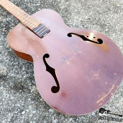 Luthier Special: Kamico Kay Archtop Husk Owned By Eugene Chadbourne *NON-FUNTIONING* (1950s - Natural) image 3