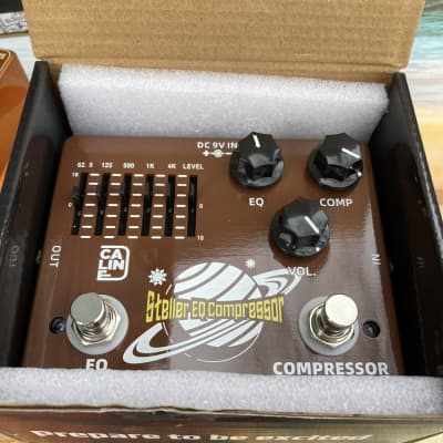 Caline DCP-10 Steller EQ / Compressor 2020 - Present - Brown electric guitar two in one multi pedal for sale