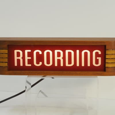 Studio Warning Sign, 14", "Recording", Red BG image 5