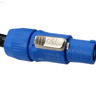 Elite Core PC12 Hand-Built 12 AWG Power Cable - 15 ft / Edison Male / PowerCON A (Blue) image 8