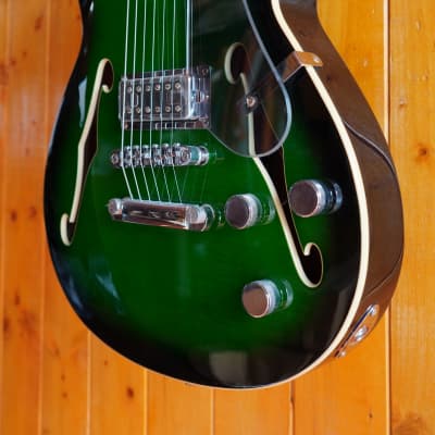 Carparelli Electric Guitar Classico SH2 [Semi-Hollow] - Dark Green Burst (Custom Setup) image 4