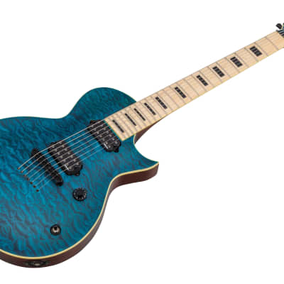 史上最も激安 - BLKAQSB QM ZH-EC-7B Eclipse Ltd ESP Black Satin Aqua 邦楽