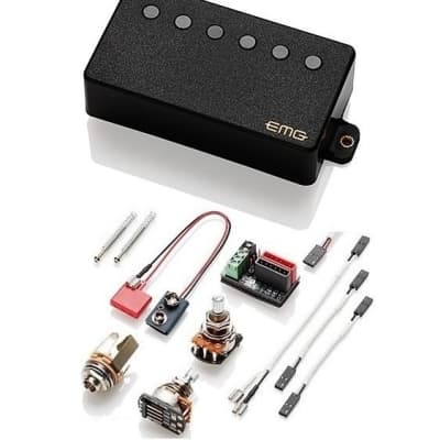 EMG 57 BLACK ACTIVE HUMBUCKER STANDARD SPACED BRIDGE PICKUP SHORT