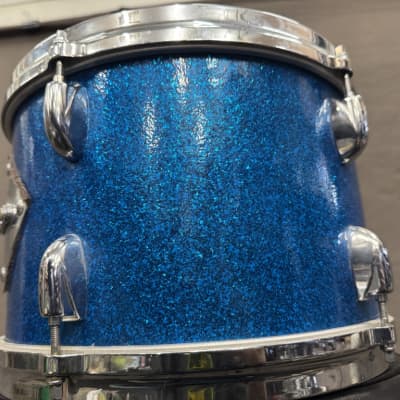 Gretsch USA Maple 8x12" Tom - 1970s Stop Sign - Blue Sparkle - Blue Sparkle image 6