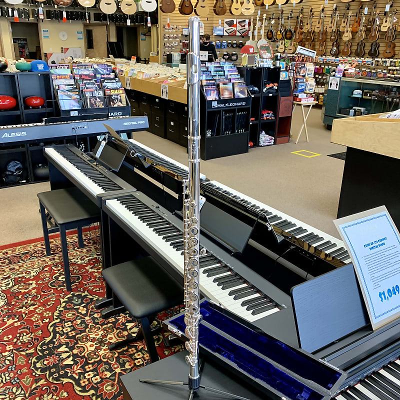 Sankyo Prima Artist Model Flute B Foot Joint Open Hole Solid Reverb