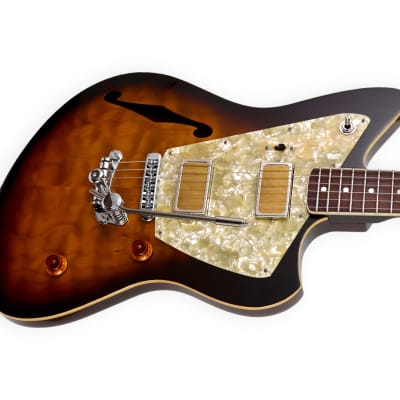 Rufini Guitars Montefalco Custom, 2022, Tobacco Burst w/ med-light aging, Quilted Maple top. NEW (Authorized Dealer) image 5
