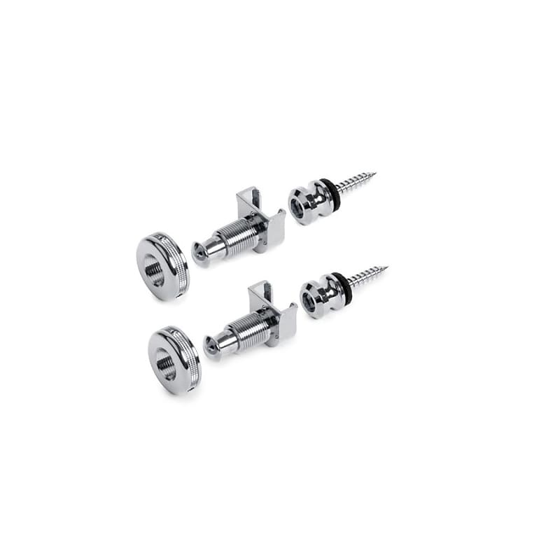 Schaller SLocks Strap Lock Set Chrome Reverb