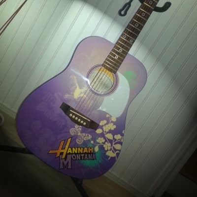 Miley Cyrus - Hannah Montana Purple Acoustic Guitar - Washburn image 1