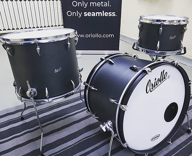 Oriollo Phantom Seamless spun aluminum drum kit Reverb