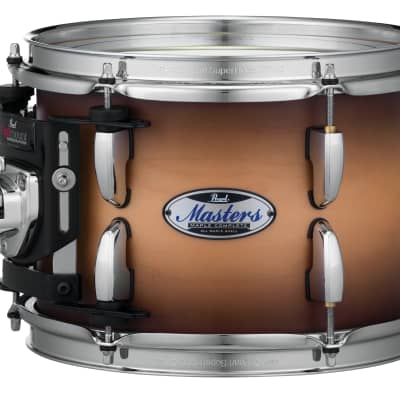 Pearl Masters Maple Complete 10"x8" tom w/optimount SATIN NATURAL BURST MCT1008T/C351 image 1