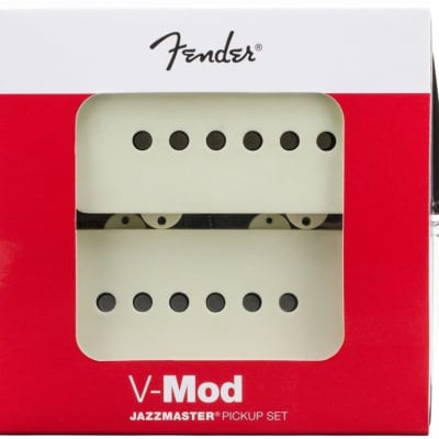 Genuine Fender V-MOD Pickup Set for Jazzmaster Guitar - Aged White, 099-2270-000 image 5