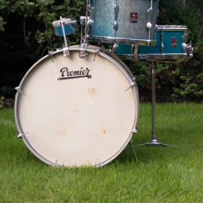 1950's Premier 50 Outfit Drum Kit in Aquamarine Sparkle 12x8 20x14 14x5.5 Royal Ace Snare Drum image 7