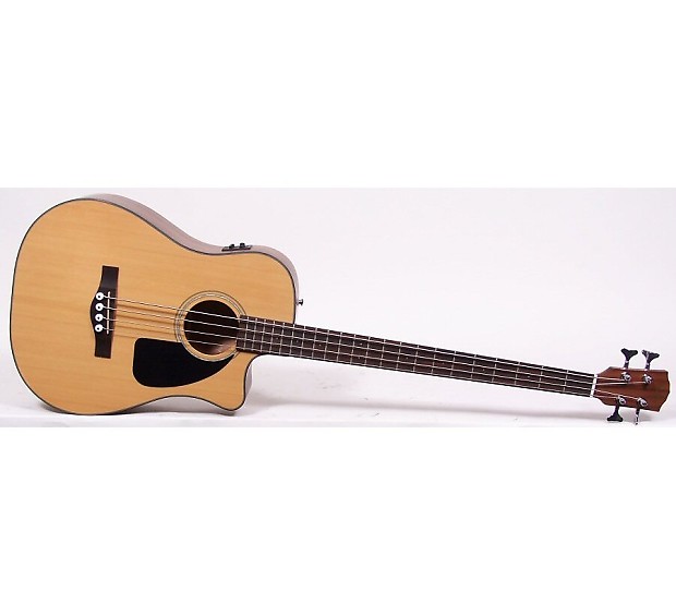 Fender CB100CE Cutaway AcousticElectric Bass Natural Reverb