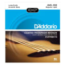 D'Addario EXPPBB170 Coated Phosphor Bronze Acoustic Bass, Long Scale, 45-100