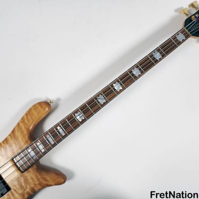 Spector NS-4 4-String Bass 1999 Woodstock Era Quilted Maple Natural Oil / Wax EMG HAZ 8.90lbs #386 image 11