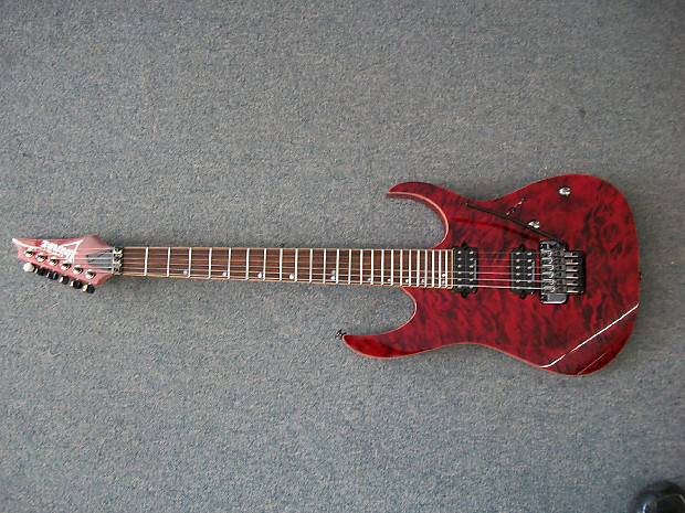 Ibanez 国産 90年代 RG quilted maple EMG Ibanez RG3EX1 Quilt Maple Top RG Trans Black W EMG Designed