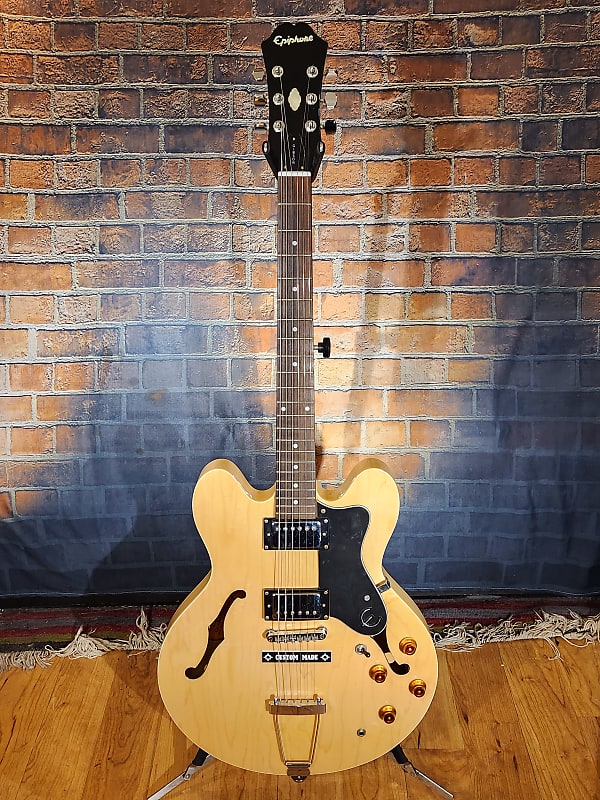 Epiphone MIK Dot 2000 Natural w/ Dunlop Strap Locks Reverb
