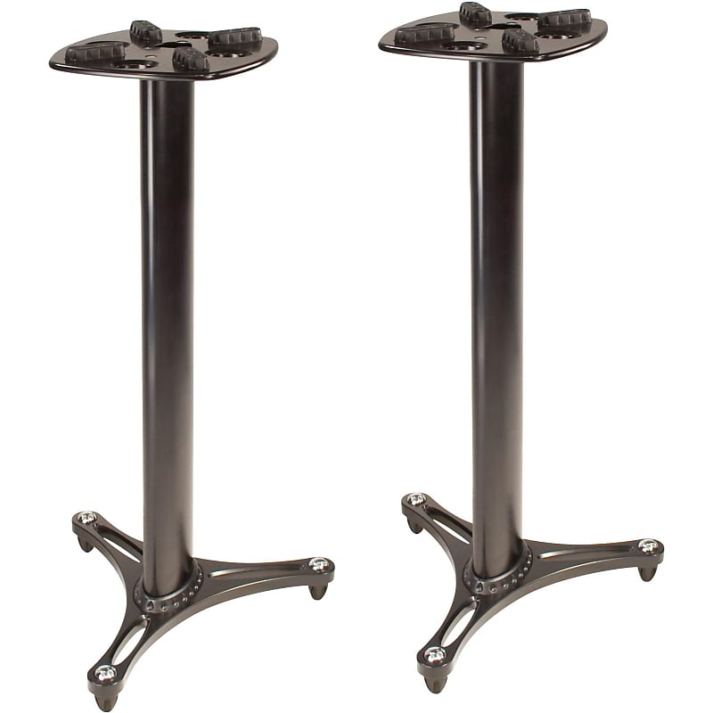 Ultimate Support MS-90 Studio Monitor Stands, Black, Pair image 1