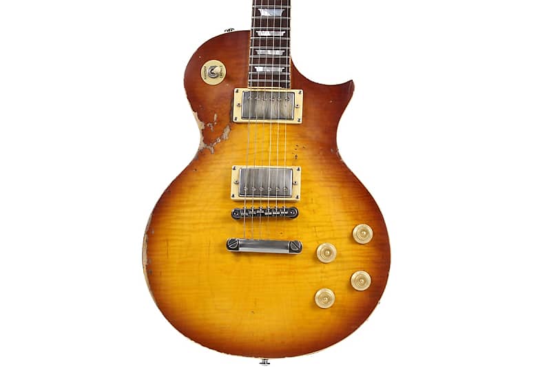 Pre-Order 10S GF Custom 50S Flame Sunburst Aged&Relic Electric Guitar 2018 NAMM Edition image 1