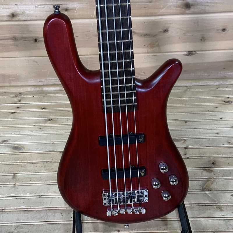 Warwick Pro Series Streamer LX 5 String Electric Bass - Burgundy Red Transparent Satin image 1