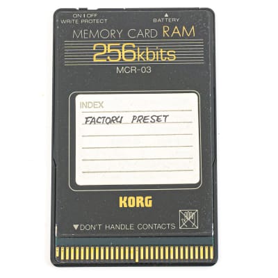 Korg MCR-03 Memory Card 256kbits 256 Kbits RAM with Plastic Case