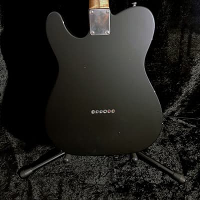 LsL T Bone One Matte Black Tele, Telecaster 5A Highly Figured Roasted Flame Maple Neck & Fretboard, Aged, Relic image 15