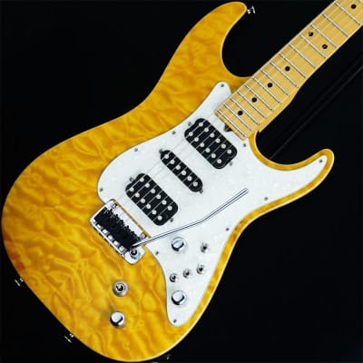 Tom Anderson [USED] Drop Top Classic Quilted Maple Top on Basswood (Translucent Yellow with Binding)#7-25-97N for sale