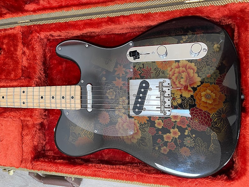 Fender Japan Black Floral Telecaster Limited run