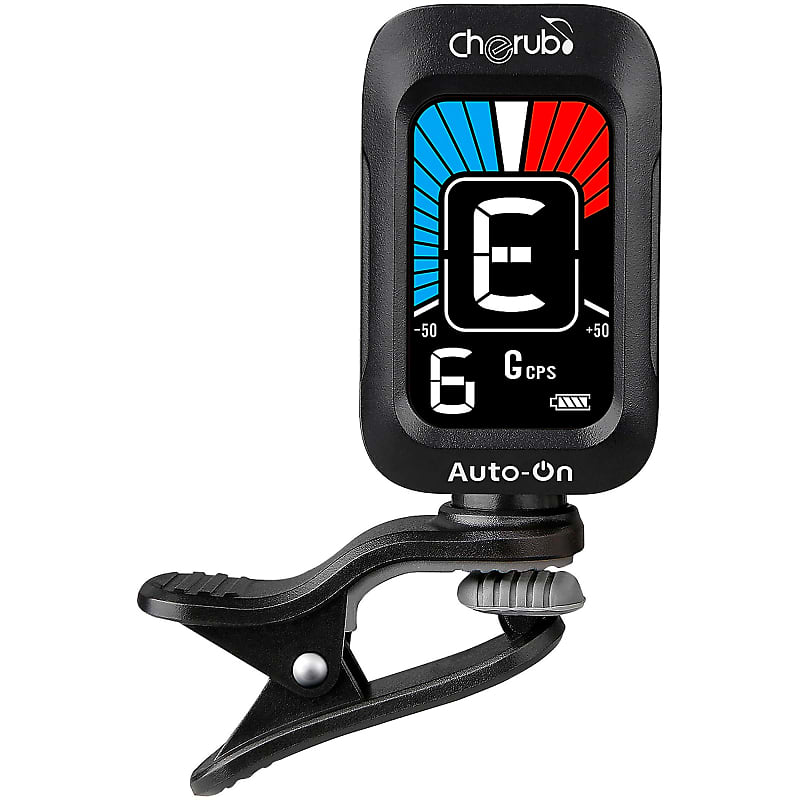 Cherub WST-645 Auto-On Rechargeable Clip Tuner Black | Reverb