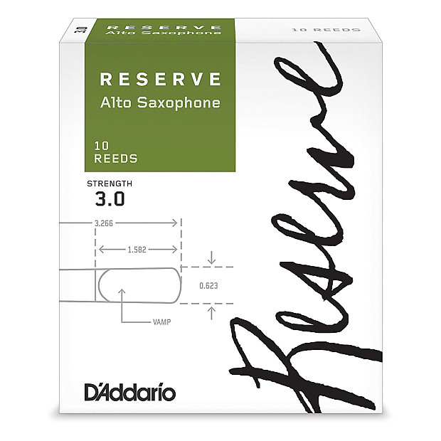 D'Addario DJR1030 Reserve Alto Sax Reeds - Strength 3.0 (10-Pack) image 1