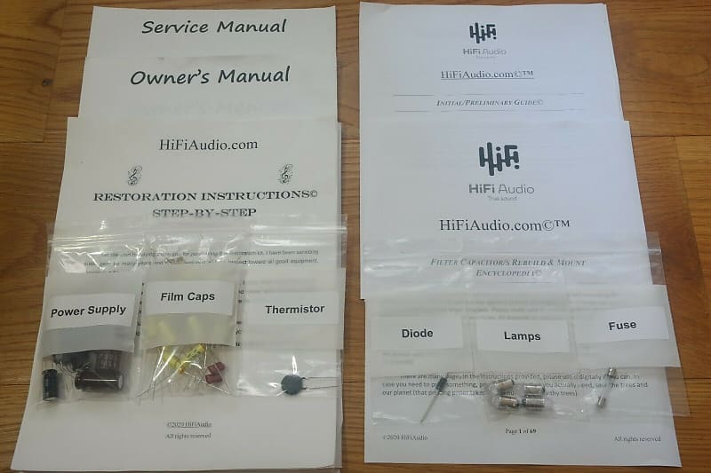 Heathkit AA-50 restoration kit filter capacitor repair rebuild fix  			